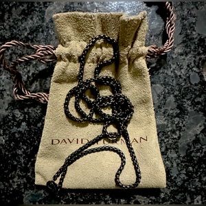 David Yurman darkened sterling silver 2.7mm 26” box chain.